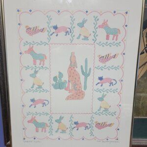 1988 Signed “Southwest Fiesta” Lithograph by Shawn Mory McMillion